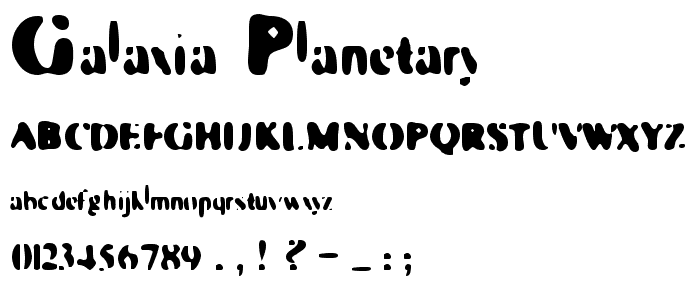 Galaxia Planetary font